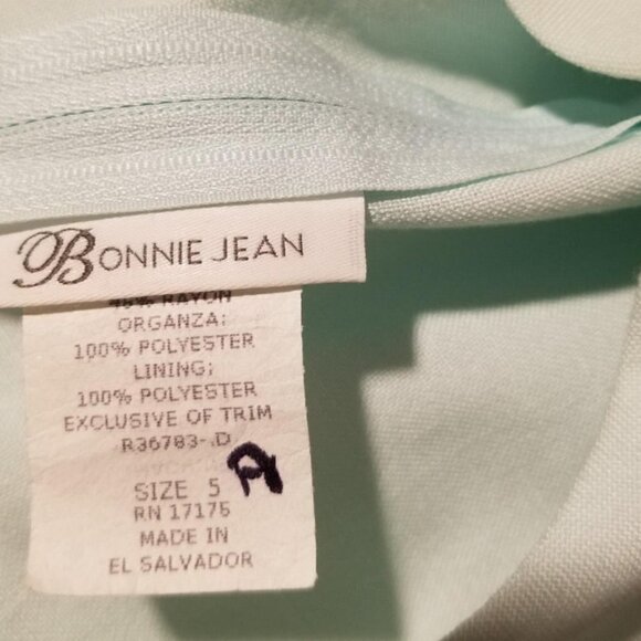 2/$20 Green Bonnie Jean Dress Size 5 - Picture 3 of 4